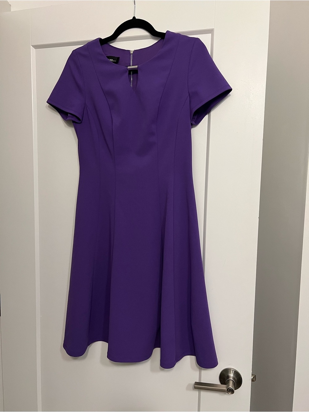 Alyx Violet Fit-and-Flare Midi Dress